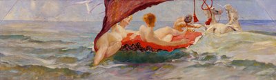 Vénus dans un char en forme de coquillage. Partie du décor mural de la villa Albers à Berlin-Steglitz - Max Klinger