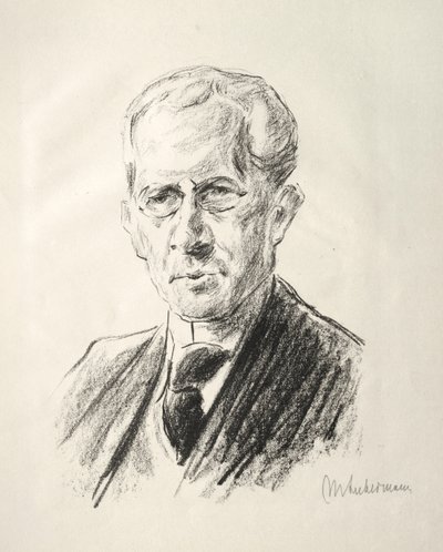 Arno Holz Mappe : Portrait Arno Holz - Max Liebermann