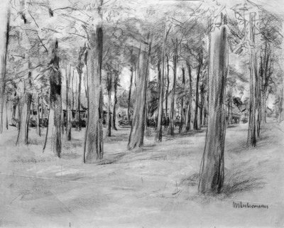 Maisons derrière les arbres – Le Brink à Laren - Max Liebermann
