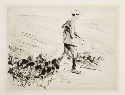Chasseur avec des chiens - Max Liebermann