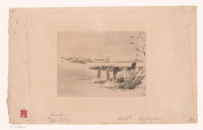 Paysage avec clôture et moulin - Max Liebermann