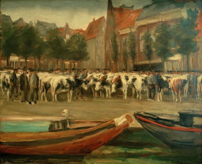 Marché aux bestiaux à Leyde - Max Liebermann