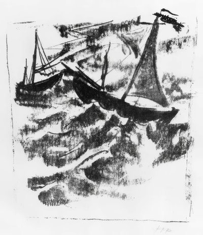 Bateaux dans la tempête - Max Pechstein