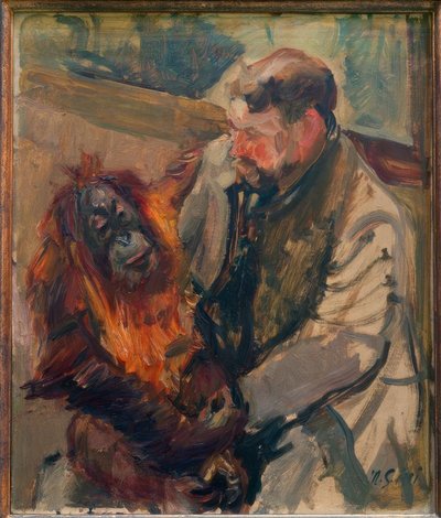Croquis Orang-Outan I – Gardien avec marin - Max Slevogt