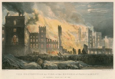 La destruction par le feu des Chambres du Parlement dans la nuit du jeudi 16 octobre 1834 - Maxim Gauci