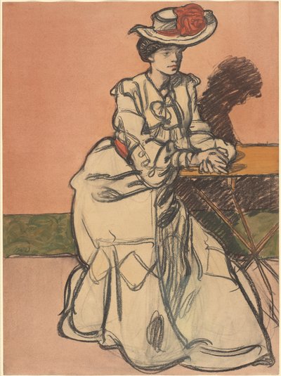 Une élégante Parisienne assise dans un café - Maxime Dethomas