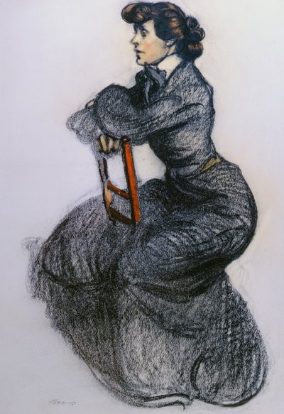 Colette, vers 1906-7 (fusain et pastel) - Maxime Pierre Jules Dethomas