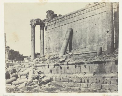 Baalbeck (Héliopolis), Temple De Jupiter, Façade Orientale; Syrie - Maxime Du Camp