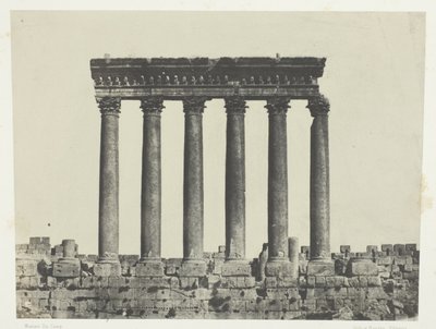 Baalbeck (Héliopolis), Colonnade Du Temple Du Soleil; Syrie - Maxime Du Camp