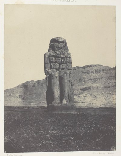 Gournah, Statue de Memnon ; Thèbes - Maxime Du Camp