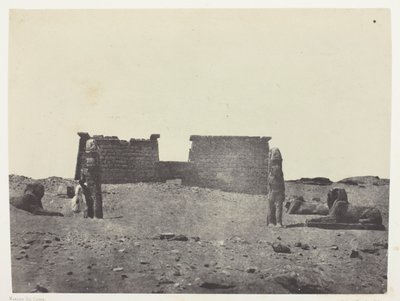 Hémi-Spéos De Séboua, Drômos; Nubie, plate 97 from the album "Egypte, Nubie, Palestine et Syrie" (1852) - Maxime Du Camp
