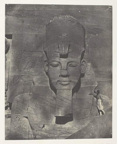 Ibsamboul, Colosse Médial (Enfoui) du Spéos de Phrè Nubie, Palestine et Syrie, plate 106 from the album "Egypte, Nubie, Palestine et Syrie" (1852) - Maxime Du Camp