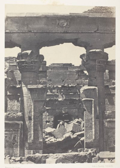 Kalabscheh, Porte du Pronaos; Nubie - Maxime Du Camp