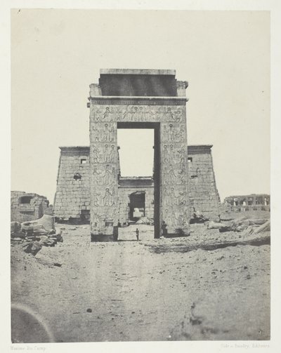 Karnak, Propylône du Temple de Khons; Thèbes - Maxime Du Camp