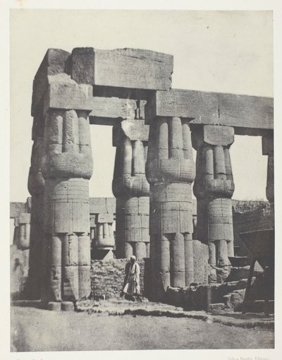 Louqsor, groupe de colonnes dans le palais; Thèbes - Maxime Du Camp
