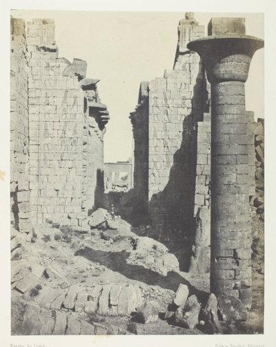 Palais de Karnak, Cour des Bubastites et Entrée Principale de la Salle Hypostyle; Thèbes - Maxime Du Camp
