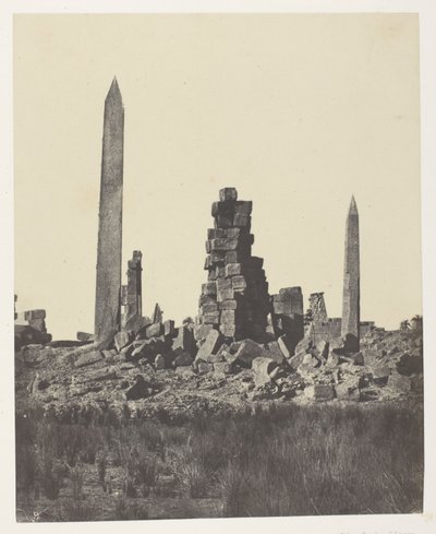 Palais de Karnak, Les Obélisques; Thèbes - Maxime Du Camp