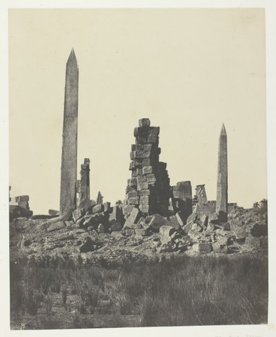 Palais de Karnak, Les Obélisques, Thèbes - Maxime Du Camp