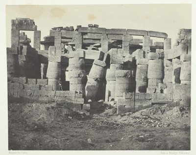 Palais de Karnak, Salle Hypostyle Prise au Nord, Thèbes, 1849-51, imprimé en 1852 - Maxime Du Camp