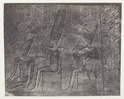 Palais de Karnak, Sculptures Extérieures du Sanctuaire de Granit; Thèbes - Maxime Du Camp