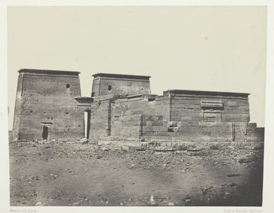 Temple De Dakkeh (Ancienne Pselcis); Nubie, plate 94 from the album "Egypte, Nubie, Palestine et Syrie" (1852) - Maxime Du Camp