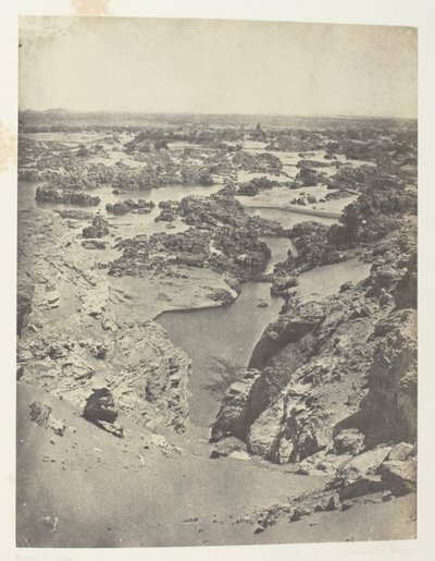 Vue Cavalière De La Seconde Cataracte; Nubie, plate 111 from the album "Egypte, Nubie, Palestine et Syrie" (1852) - Maxime Du Camp