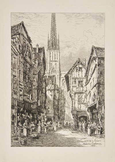 Une rue de Rouen - Maxime Lalanne