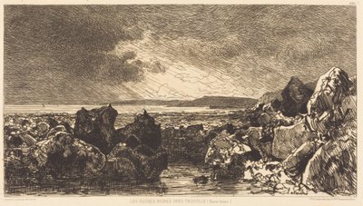 Les Roches noires près de Trouville (marée basse) - Maxime Lalanne