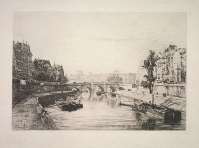 Vue depuis le pont Saint-Michel, 1865 - Maxime Lalanne