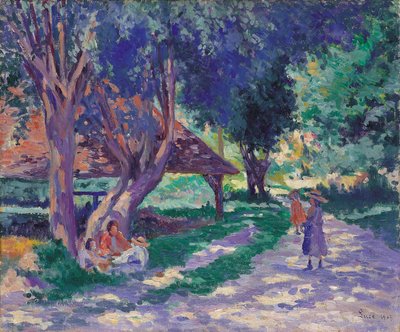 Bessy, Yonne, le chemin ombragé - Maximilien Luce