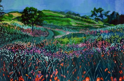 Sentier à travers les fleurs sauvages - Maxine Shore