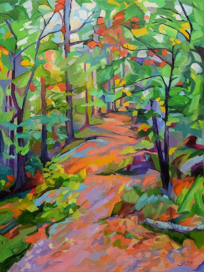 Sentier forestier haut en couleur - Maxine Shore