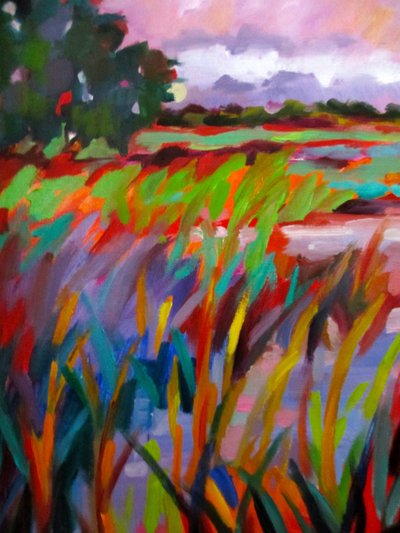 Coucher de soleil éclatant sur les marais - Maxine Shore