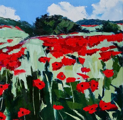 Un champ de coquelicots aux couleurs éclatantes - Maxine Shore