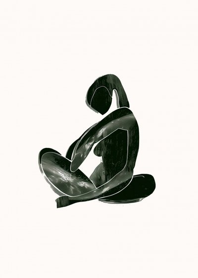 Figure abstraite assise - May Hilma