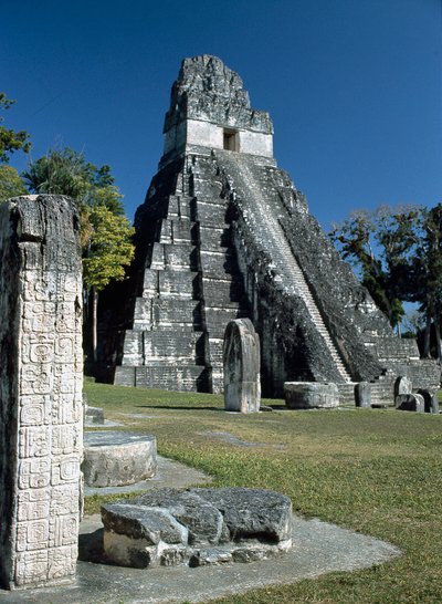 Temple I de Tikal ou Temple du Grand Jaguar, 7e au 8e siècle - Mayan