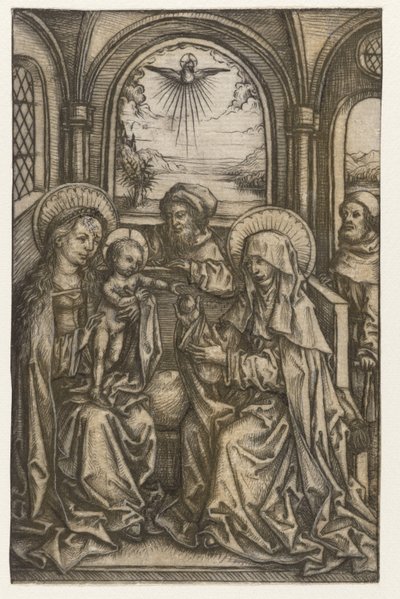 La Sainte Famille dans un espace voûté - Meester van het Amsterdamse Kabinet