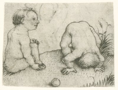 Deux enfants jouant Enfants jouant (série) - Meester van het Amsterdamse Kabinet