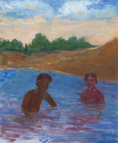 Nage en soirée, 2017 (huile sur toile) - Megan Williamson