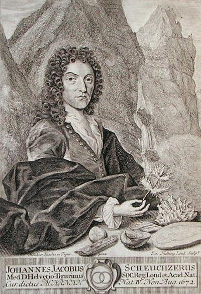Portrait de Johann Jacob Scheuchzeri, frontispice de 
