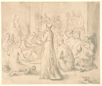Un groupe de femmes turques dînant - Melchior Lorck