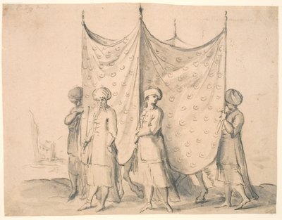 Une mariée turque à cheval - Melchior Lorck
