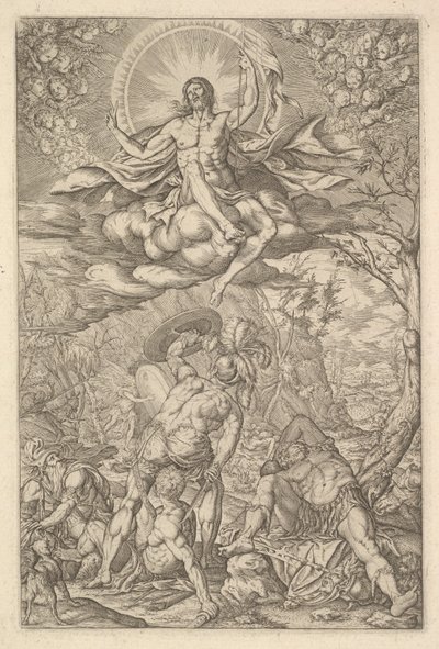 Résurrection du Christ, entouré d