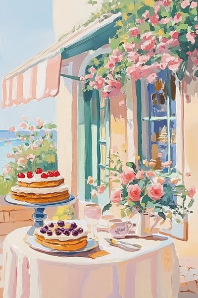 Café-pâtisserie française - Melloi Art Prints