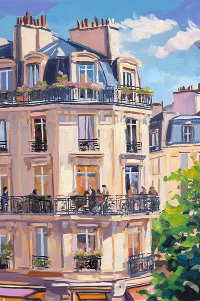 Le Café du Coin Parisien - Melloi Art Prints