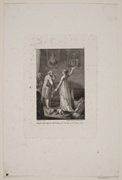 Illustration avec dame et monsieur devant deux portraits - Meno Haas