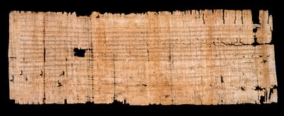 Période mérovingienne : document juridique manuscrit sur papyrus confirmant le privilège d