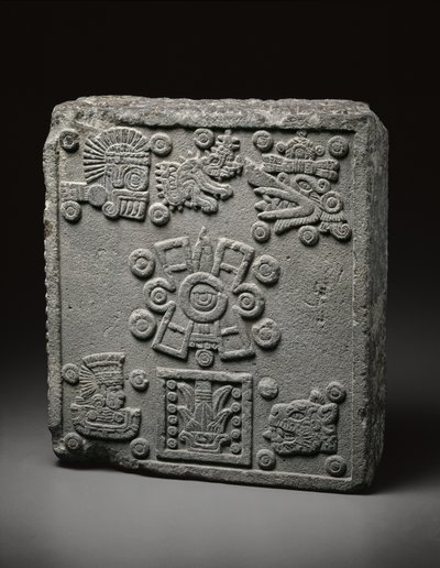 Pierre de couronnement de Motecuhzoma II - Mexican School