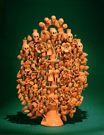 Arbre de vie (terre cuite à cuisson unique) - Mexican School