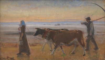 Vaches traversant la lande - Michael Ancher